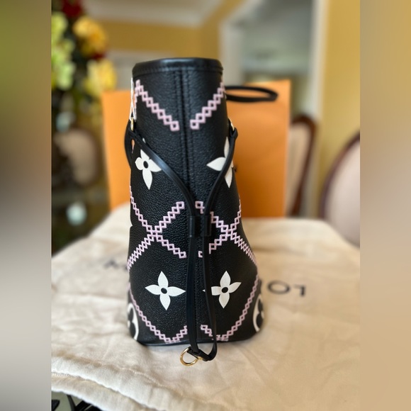 NIB M46040 Louis Vuitton Neverfull MM Monogram Empreinte Black - Picture 4 of 16